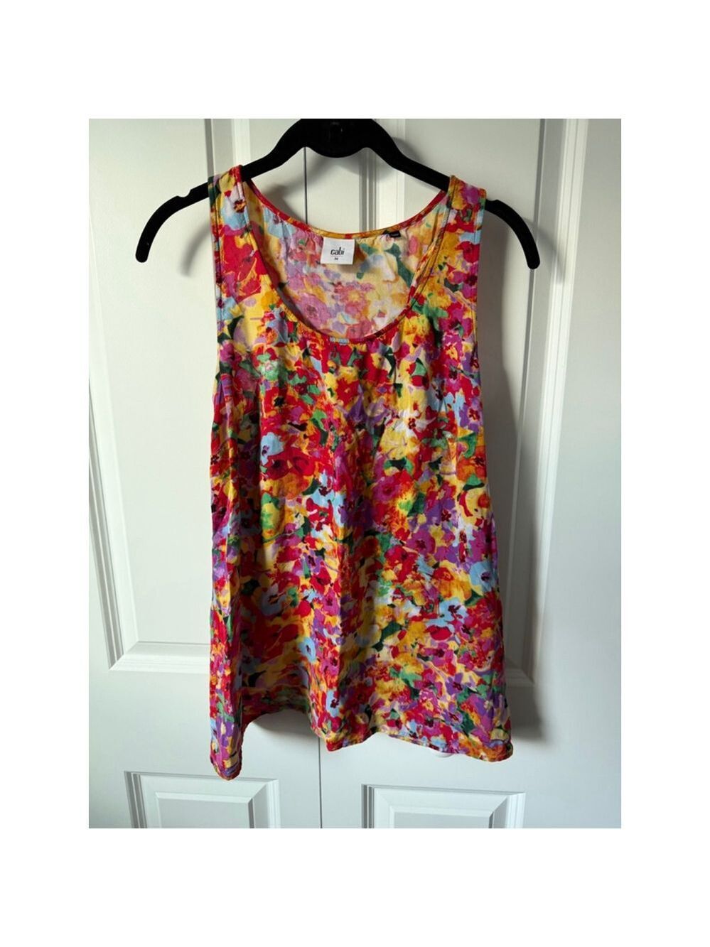 Cabi Floral Tank Top M Red Yellow